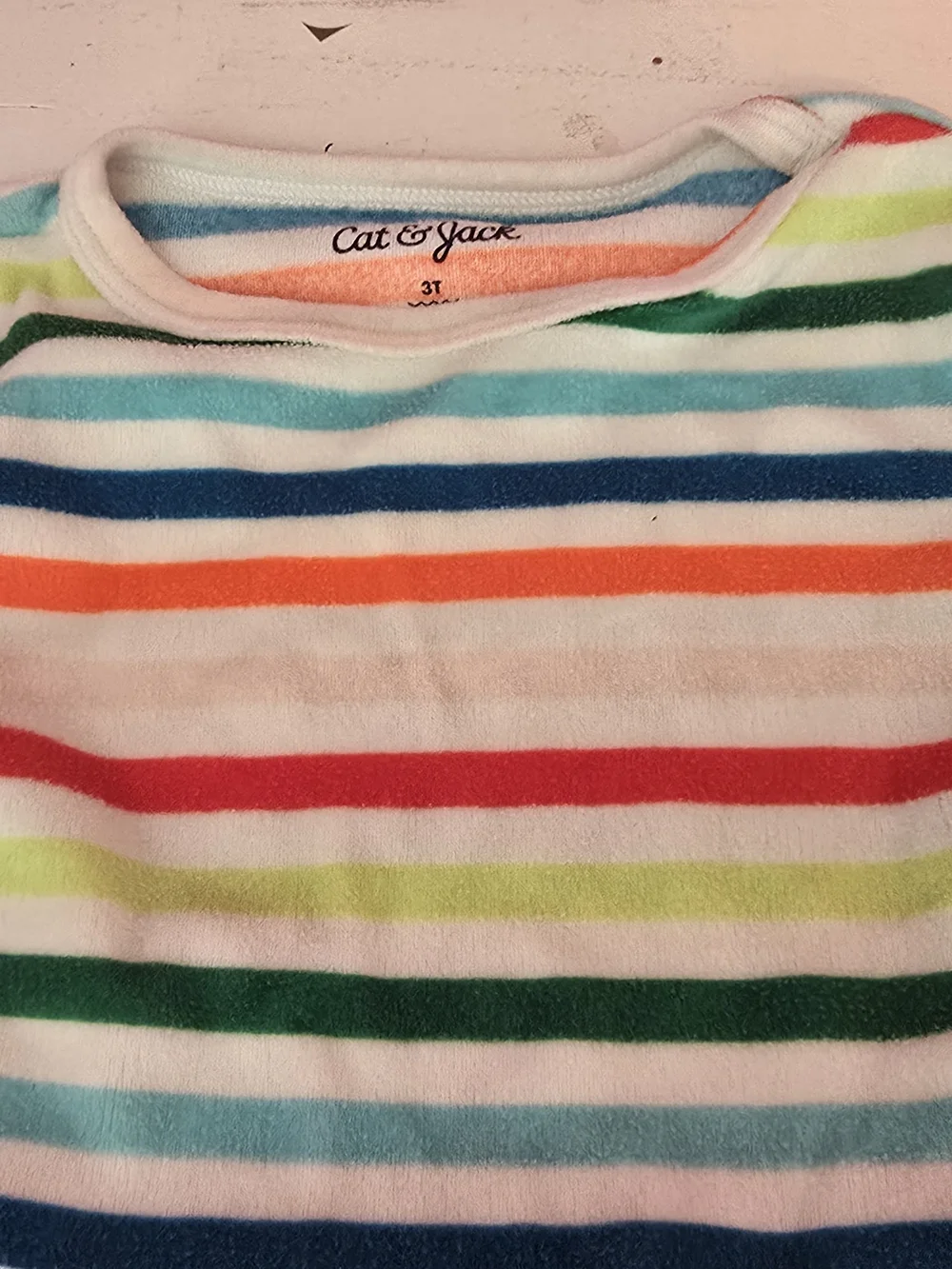 Striped Multi-Color Kids Pajama Set 3T
